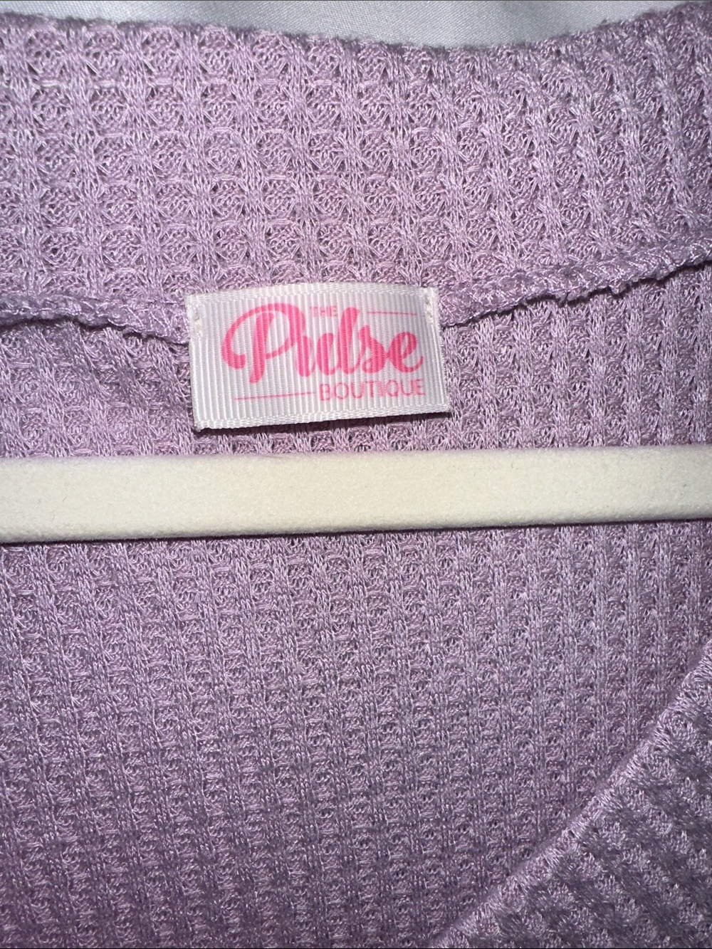 Pulse Lavender Waffle Knit Top - Picture 2 of 6